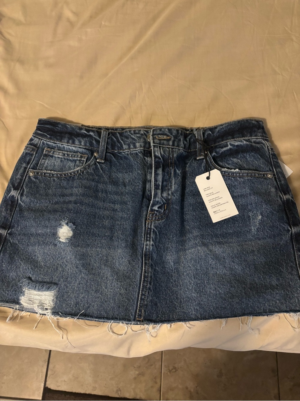 Denim Mini Skirt - Blue